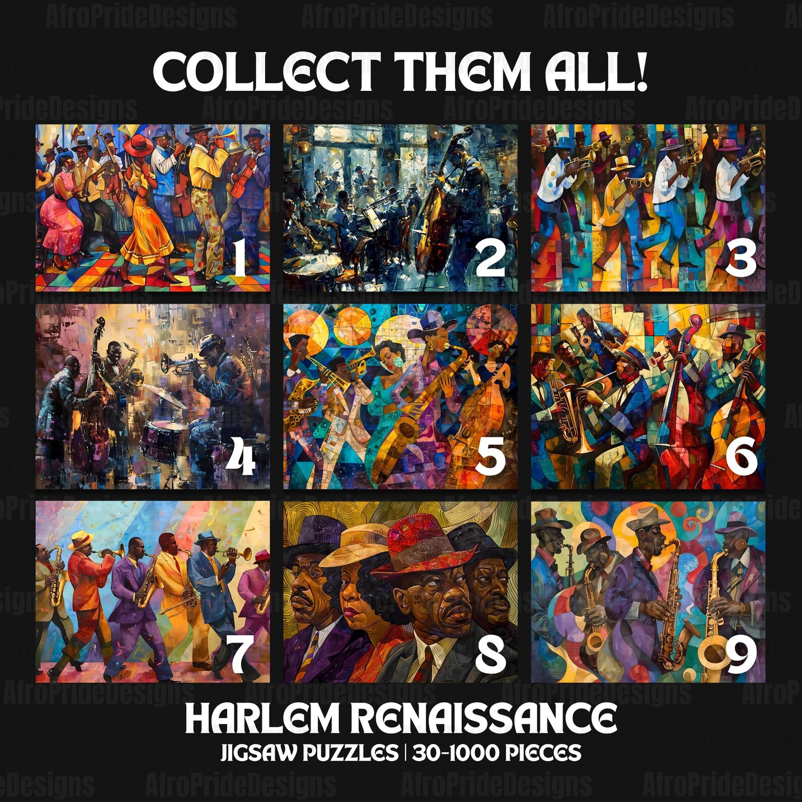 Harlem Renaissance Art Puzzle for Jazz Music Lovers, Unique Gift for ...