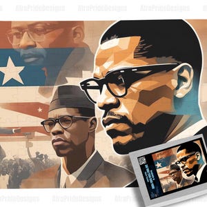 Malcolm X Jigsaw Puzzle, Black History Gift, Adult Puzzle