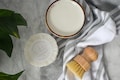 All Natural Solid Dish Soap Bar: Plant-Based in Refillable Ramekin