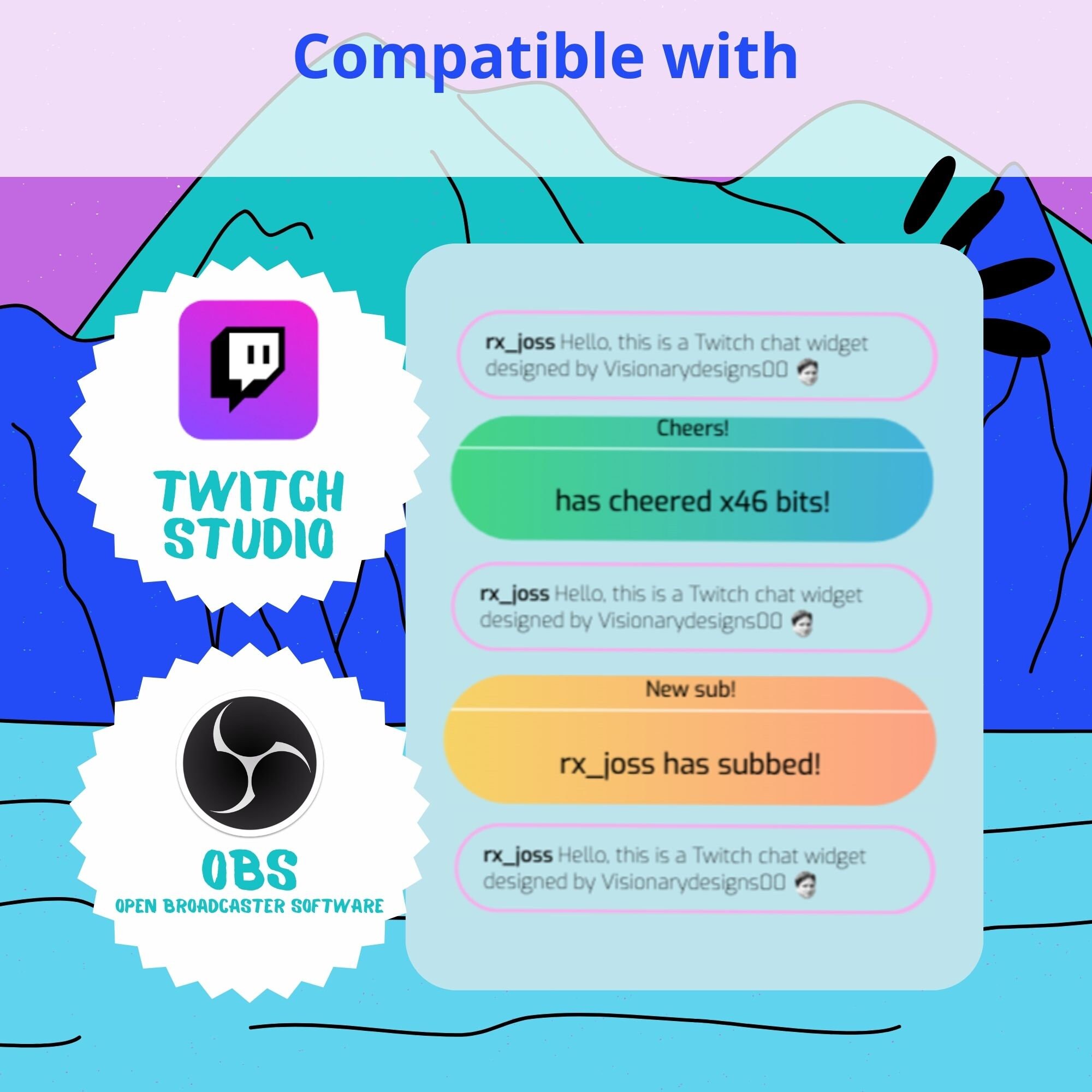 Cute Animated Twitch Stream Chat Widget, Setup in Streamelements ...