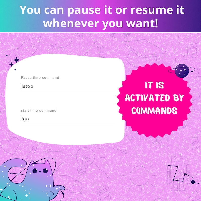 Countdown timer, pause or resume