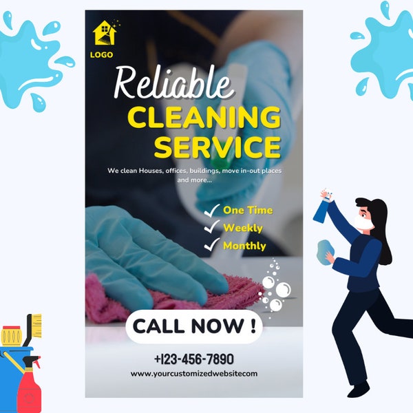 Cleaning company card,clean masters, reliable cleaning,Cleaning business,  canva template,Instant Download Printable,business Template