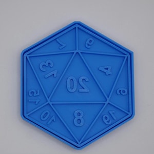 3D Printed Cookie Dough Cutter - DnD Dice Themed - Biscuit Stamp D20 dice - Dungeons and Dragons