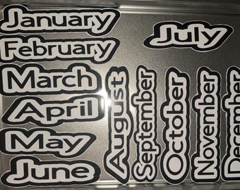 Calendar Month Magnets