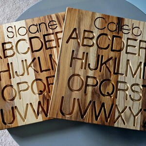 Tablero de letras Montessori personalizado