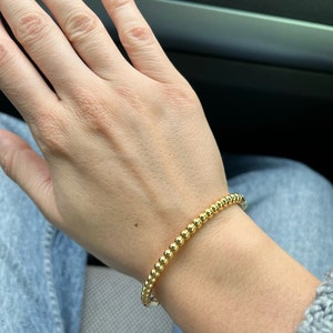 Beads Bracelet Shape Design Stainless Steel Bracelet For Women Love Bangle Jewelry Gifts Gold Silver Gift For Her UK