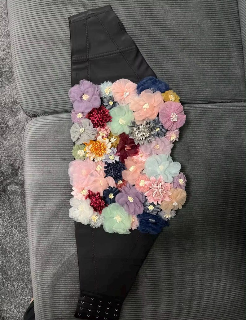 Flower Trend Applique Floral Corselets Women's Bachelorette Bustier Bra ...