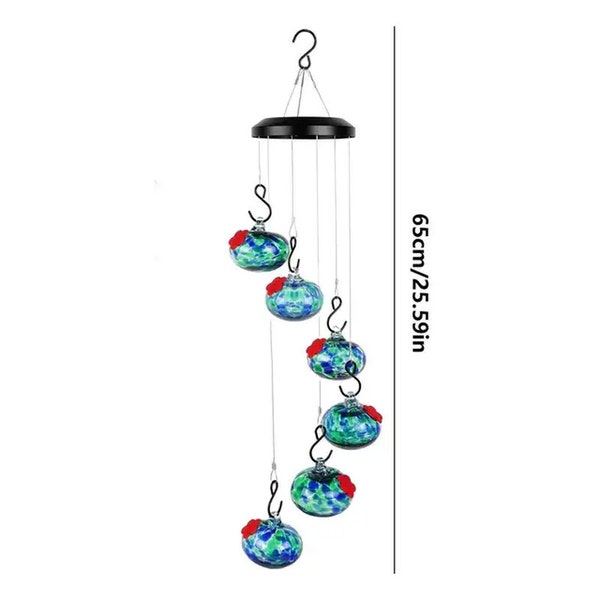 Wind Chime Hummingbird Feeder Garden Decor Charming Wind Chimes Window Bird Feeders anti Fading outside Bird Feeders