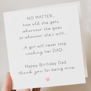 Dad birthday card from daughter, gifts for dad from daughter, keepsake