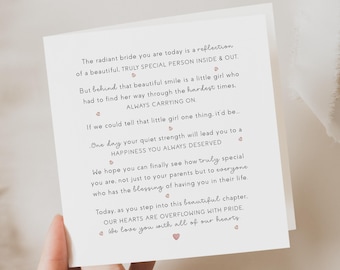 daughter wedding card, to our daughter on wedding day, wedding gift for daughter from parents