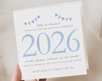 new grandson card, baby grandson, baby boy card, personalised