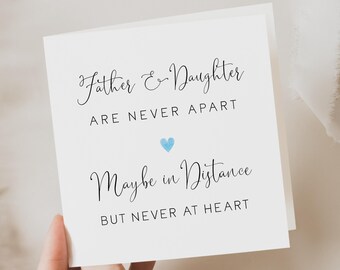long distance dad, card from daughter | Birthday | Fathers Day | keepsake