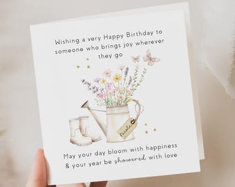 special friend birthday card, personalised, best friend birthday card, sister, auntie, someone special, for her