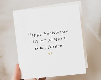 anniversary card, for wife, for husband, to my forever love, to my always