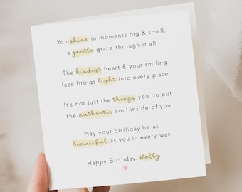 best friend birthday card, daughter, birthday card, wife birthday card, special person, meaningful, someone special