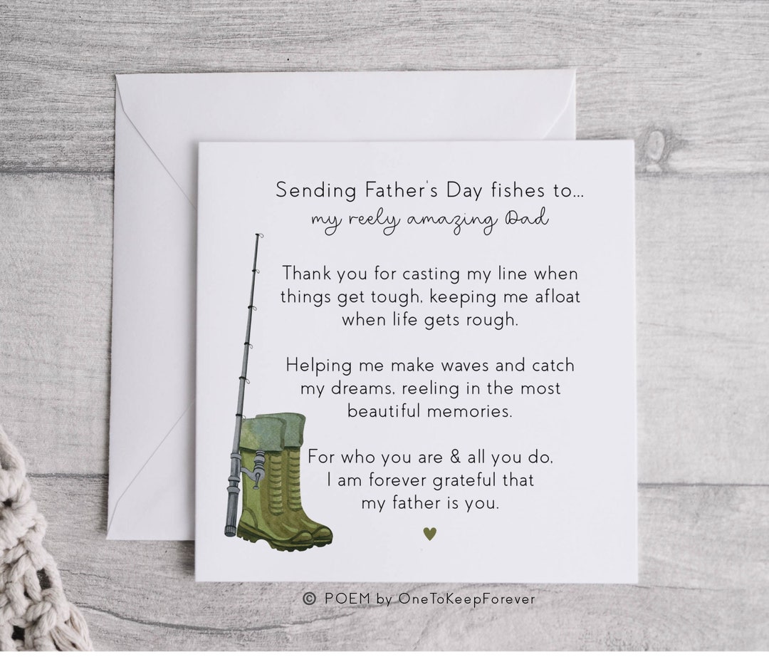 Fishing Fathers Day, Fathers Day Card From Daughter, Fathers Day Card ...