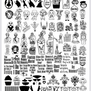 Haunted Mannsion nail Plate - haunted mansion Inspired* halloween Cartoon Mouse Nail Stamping Template Plate Manicure Polish Designs