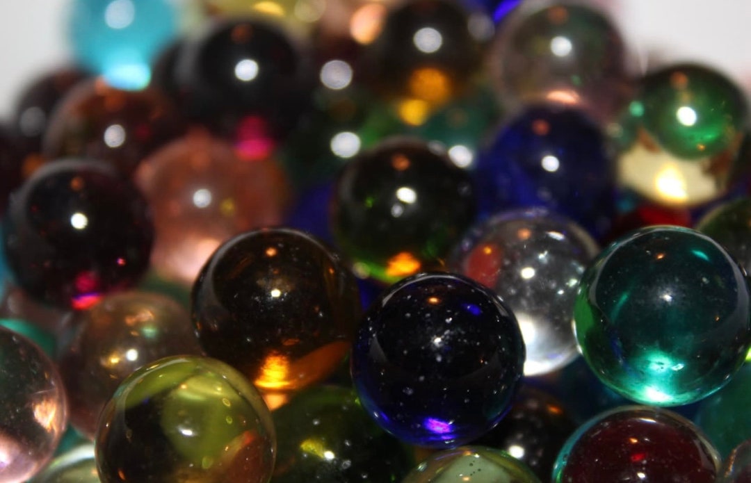 Assorted 14mm Colorful Glass Marbles Multicolored Bulk Decorative