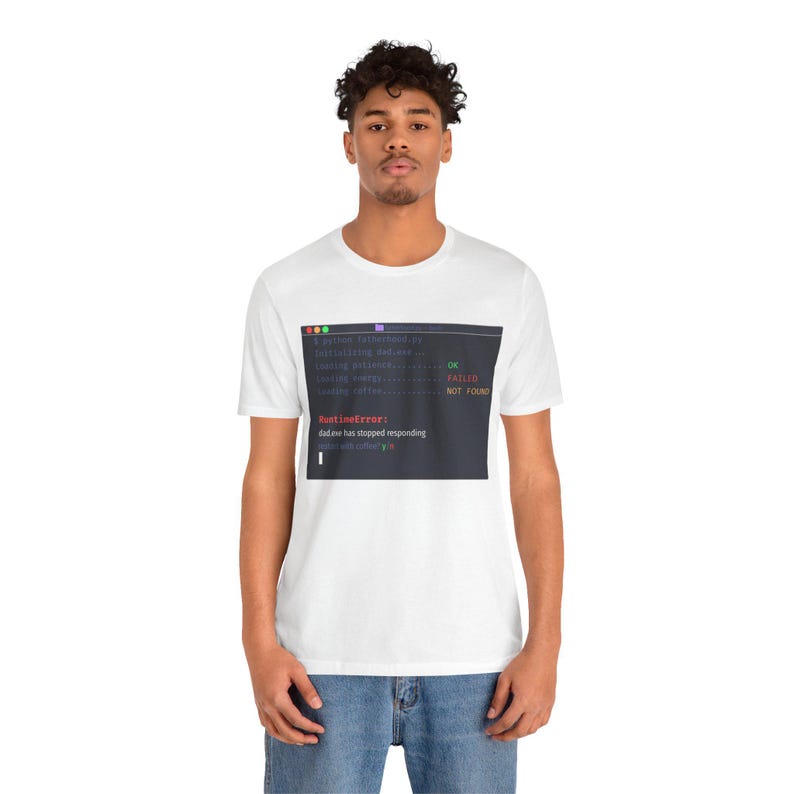 Dracula Theme Developer Dad T-Shirt - RuntimeError Funny Programmer Humor image 2