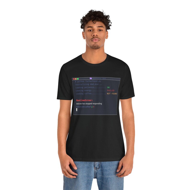 Dracula Theme Developer Dad T-Shirt - RuntimeError Funny Programmer Humor image 4