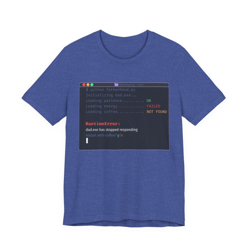 Dracula Theme Developer Dad T-Shirt - RuntimeError Funny Programmer Humor image 12