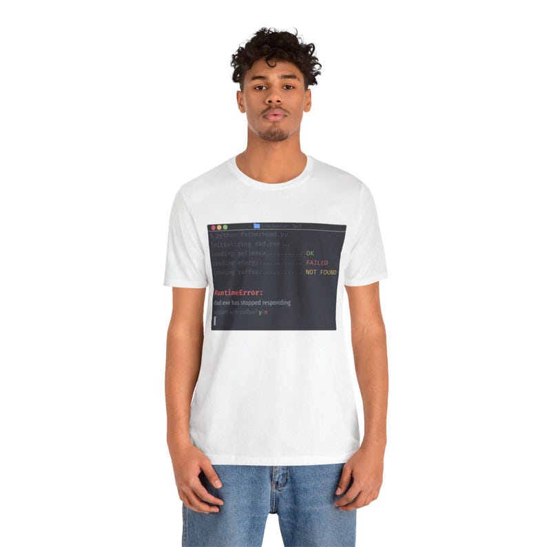 Camiseta "One Dark Pro Developer Dad" - Humor divertido de programadores con el tema "RuntimeError" imagen 2