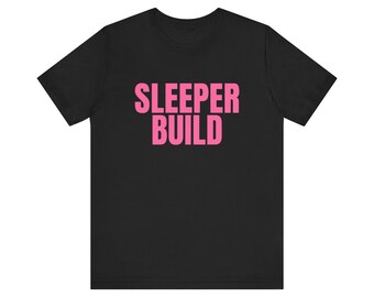 T-shirt Sleeper Build - Imprimé rose - Humour de salle de sport pour les assembleurs de PC