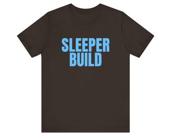 T-shirt Sleeper Build - Imprimé bleu ciel - Humour de salle de sport pour les assembleurs de PC