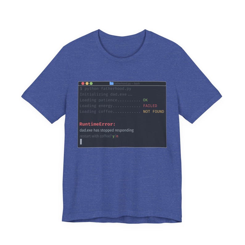 Camiseta "One Dark Pro Developer Dad" - Humor divertido de programadores con el tema "RuntimeError" imagen 1