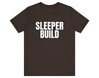 T-shirt Sleeper Build - Impression blanche - Humour de salle de sport pour les assembleurs de PC