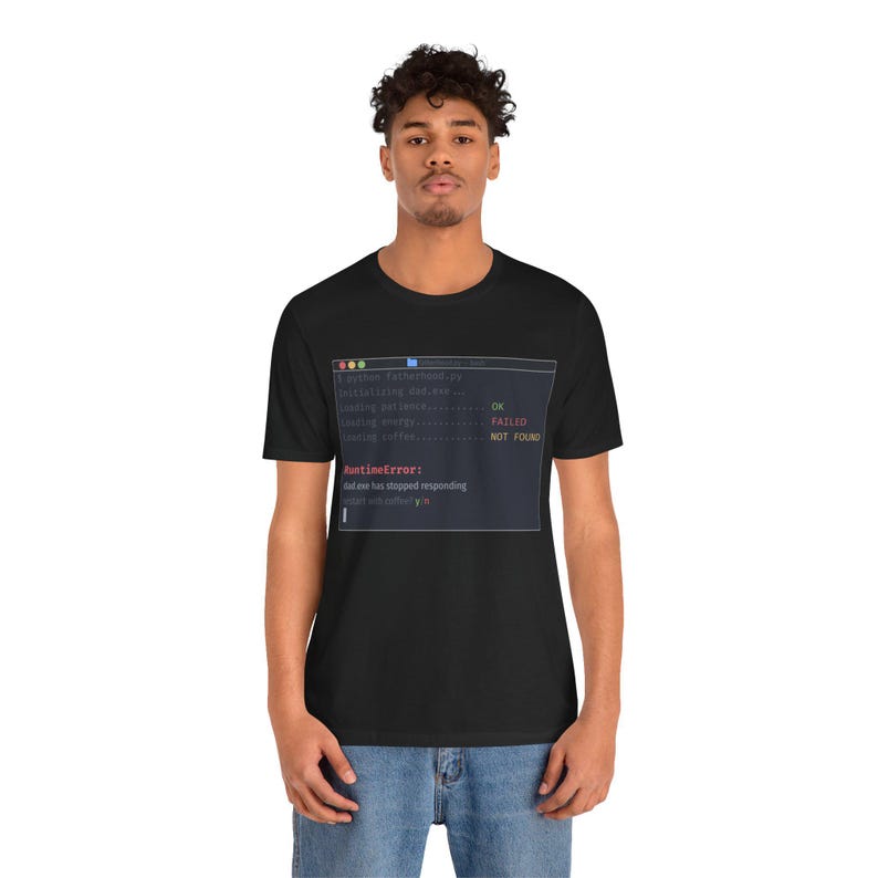 Camiseta "One Dark Pro Developer Dad" - Humor divertido de programadores con el tema "RuntimeError" imagen 4