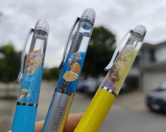 Bolígrafo flotante oceánico personalizado con caja lista para regalo