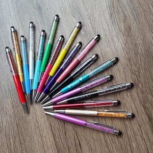 Bolígrafo de cristal personalizado: bolígrafo con tinta negra, regalo grabado