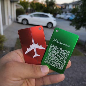 パーソナライズされた荷物タグ、旅行ギフト、バッグタグ、スーツケースタグ、QR コード荷物タグ、金属製住所タグ。