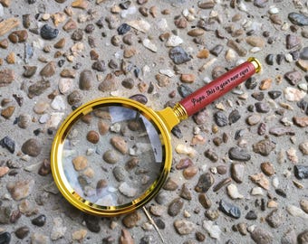 Customized Laser Engraved Wooden Handle Magnifying Glasses