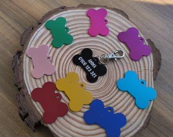 Custom Engraved Dog Tag: Aluminum Alloy Bone ID Tag