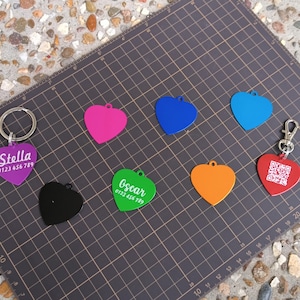 Custom Engraved Heart Pet ID Tag: Aluminum Alloy Dog Name Tag
