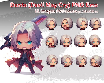 Dante Devil May Cry Emotion PNG Set
