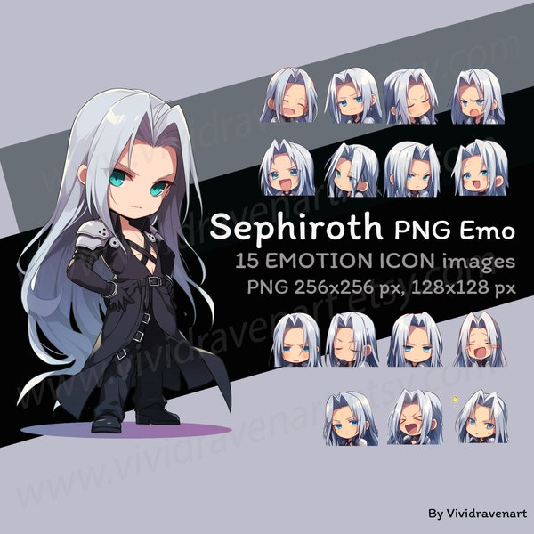 Sephiroth Final Fantasy VII Emotion PNG Set