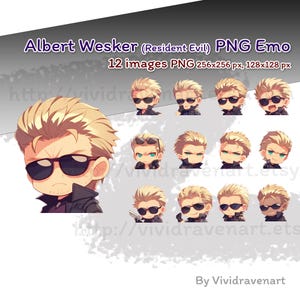 Conjunto de gestos PNG de Albert Wesker de Resident Evil