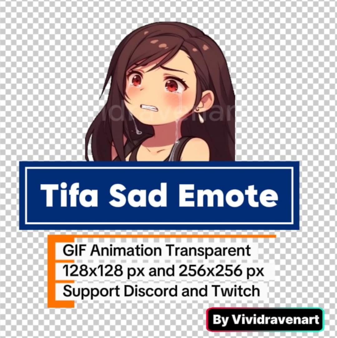 Tifa Sad Emote Gif Animation Type1 - Etsy
