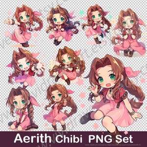 エアリスちびかわいい9PNGセット