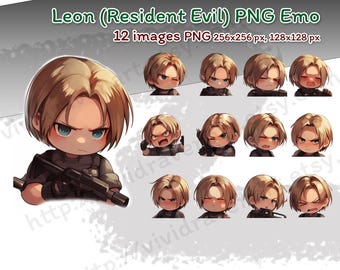 Resident Evil Leon Emotes PNG Set