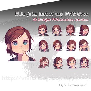 Ellie Le dernier d'entre nous Emotion PNG Set