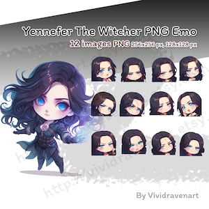 Conjunto de emociones PNG de Jennefer The Witcher