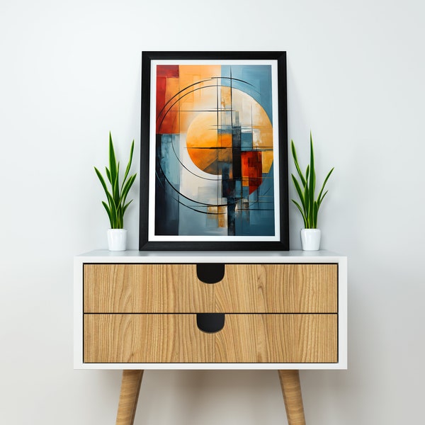 Abstrakt, Home Print Poster, Digitaler Download, Geometrie, geometrische Muster, Druck für Zuhause, Wallart, Gemälde zum Selbstdruck