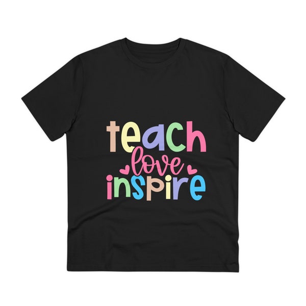 Lehrer T-Shirt, Teacher Shirt, Referendare, Lehramts-Studenten, Teach Love Inspire, Geschenk zum Abschluss