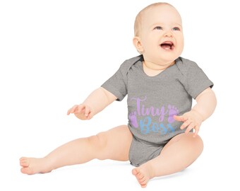 Baby Body Tiny Boss, Kleinkind Body, Organische Baumwolle, Gift für Mama en Papa, verschiede kleuren, Patentante en Patenonkel