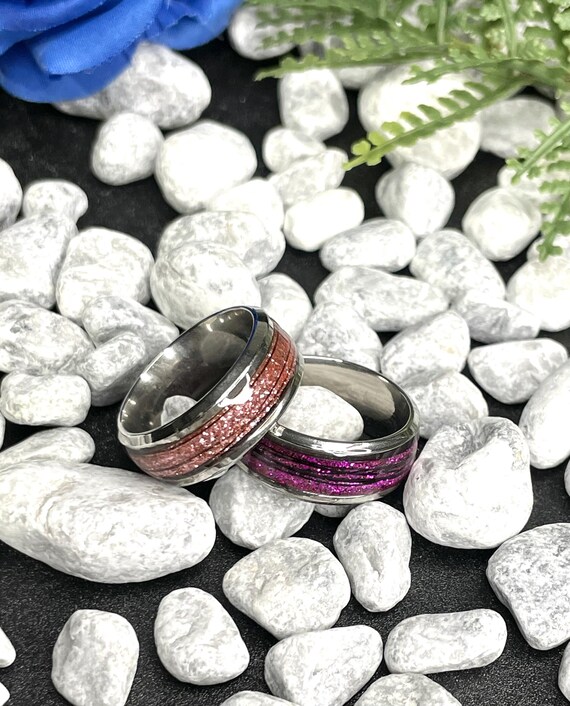 Schweifhaarschmuck, Pferdehaar-Ring, Erinnerungsschmuck – handgefertigter Edelstahlring mit Schweifhaaren