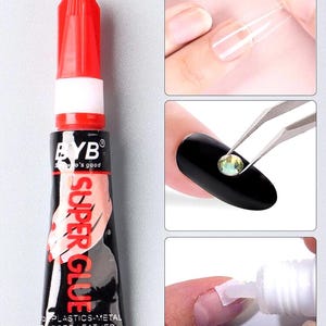Pegamento para uñas Red Top Super / pegamento para uñas a presión / pegamento para uñas / pegamento para uñas / regalos de uñas para ella / suministros para uñas a presión
